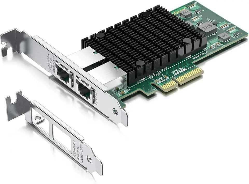 10Gtek 10Gb PCIe Dual RJ45 NIC Network Card, Compare to Intel X550-T2