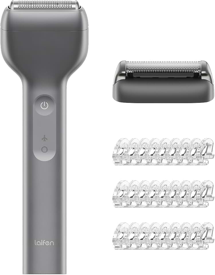 Laifen T1 Pro Rasierer Herren, Elektrorasierer mit Hochgeschwindigkeitsmotoren 12.000 Schnitte/min, 100 Minuten Akkulaufzeit, Wasserdicht nach IPX7(Space Graue)