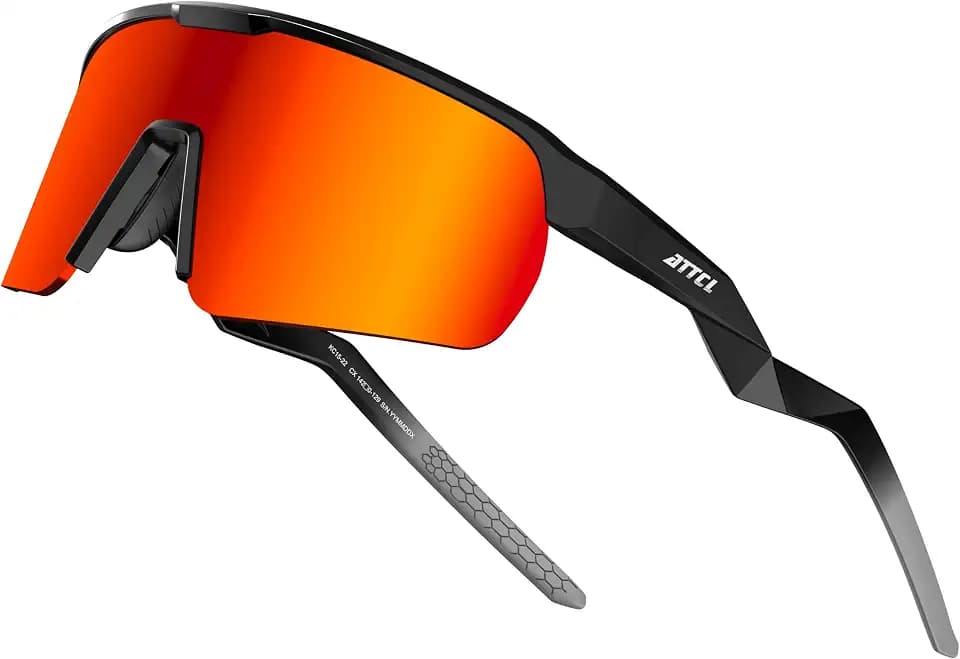 ATTCL Sonnenbrille Herren Damen Sports UV400 Wrap-Around TR90 Fahrradbrille