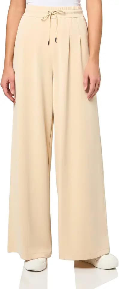 BOSS Women's Soft Pleat Wide Leg Jersey Trousers