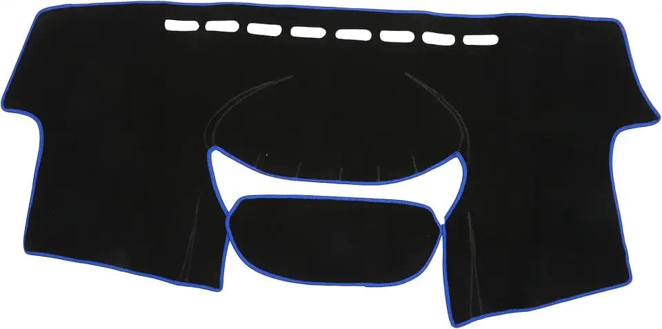 Dash Cover Compatible for Toyota Yaris 2004-2011, Non-Slip Polyester Black Blue Center Console Dashboard Cover Pad Carpet