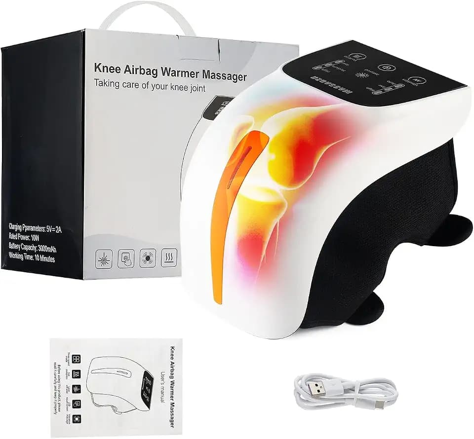 Knie massagegerät 3 Wärmestufen 3 knieschmerzen Vibrationsmassagemodi Ellenbogen Schulter,Schwellungen, Steifheit, Bänder- & Muskelverletzung