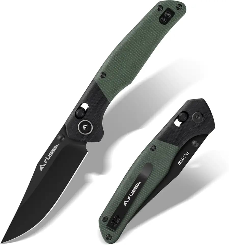 FLISSA ARKAN Folding Pocket Knife, 14C28N Crossbar Lock Folding Knife