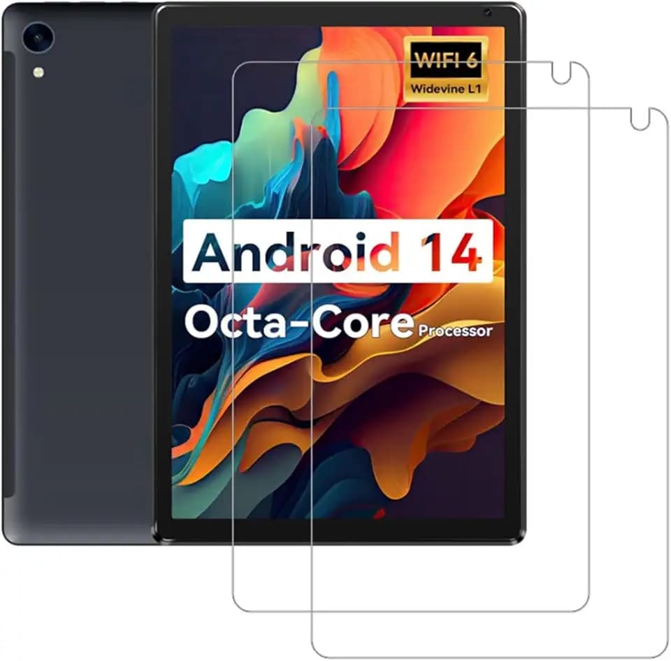 [2 Pack] Screen Protector for URAO C107 Tablet 10.1 2024 Tempered Glass Film,Compatible with MUISOO MUIC107 10.1 inch Tablet Tempered Glass
