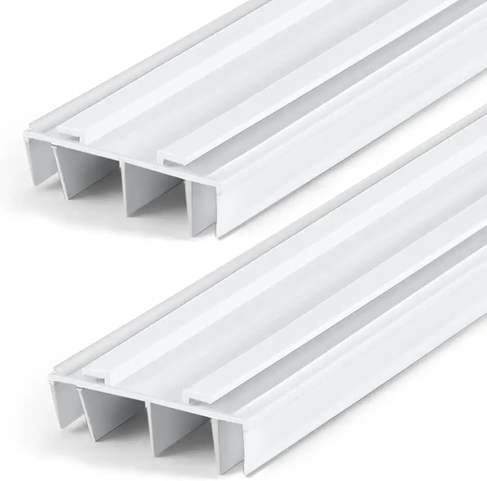 Pangda 2 Pcs Under Door Seal Door Bottom Seal 36" Long 1 3/4" Wide, White