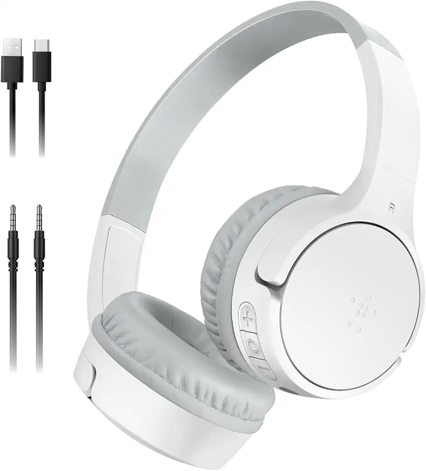 Belkin SoundForm Mini Bluetooth Kids Headphones, On Ear, 30H Battery Life