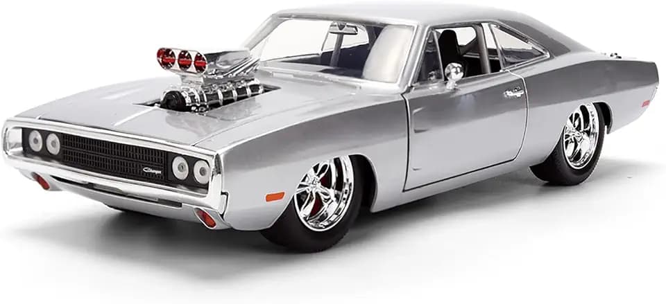 Jada Fast & Furious Anniversary DOM'S Dodge Silver Finish 1:24