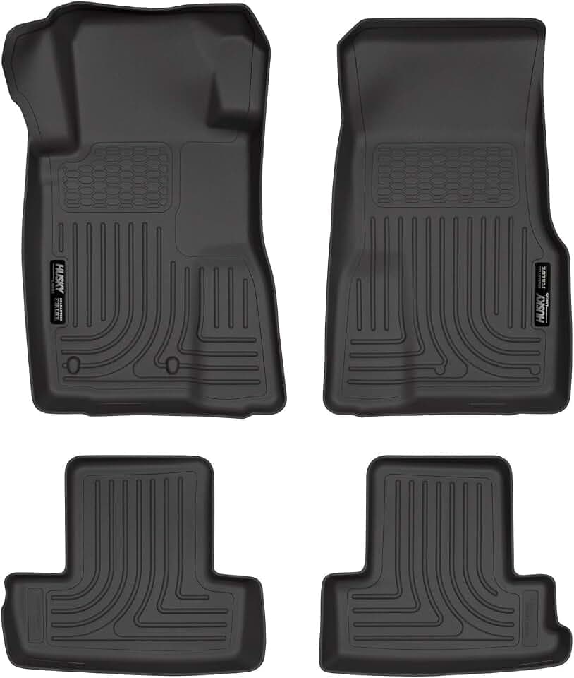 Husky Liners Weatherbeater Serie | Bodeneinlagen für Vorder- und 2. Sitz – Schwarz | 98371 | passend für 2010–2014 Ford Mustang Cabrio/Coupe 4 Stück