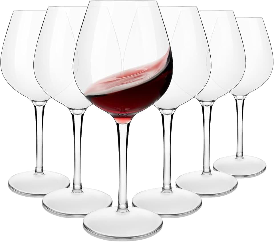 MICHLEY Unzerbrechlich Tritan-Kunststoff weingläser, rotwein trinkglas, gläser fur Camping Party, BPA-frei plastik Tasse 500 ml(17 oz), 6er Set