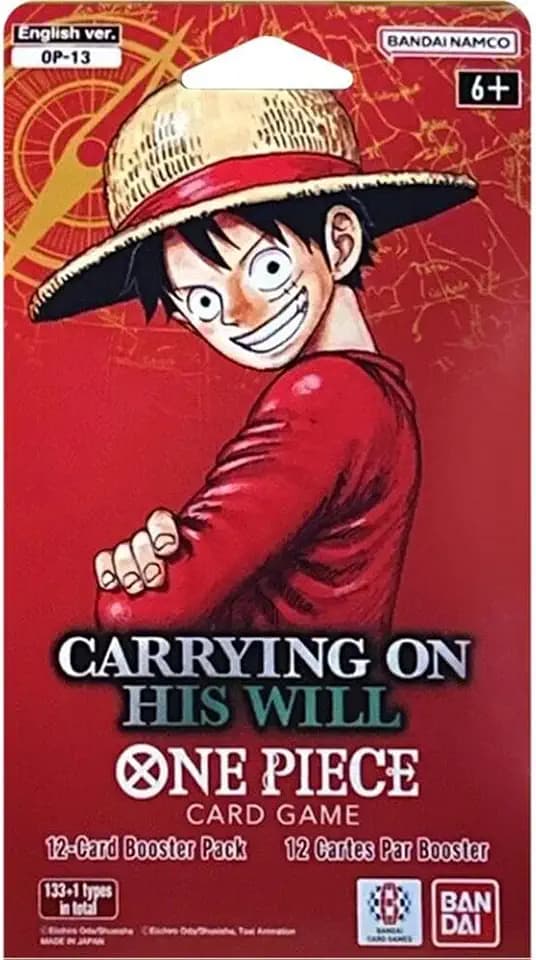 One Piece TCG: Carrying on His Will Sleeved Booster Pack (OP-13) - 12 Cards
