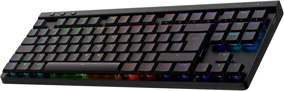 Logitech G G515 LIGHTSPEED TKL kabellose flache Gaming-Tastatur (Schwarz)