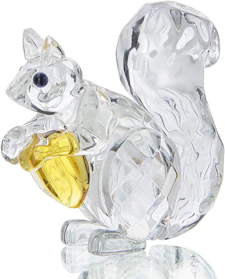 H&D Hyaline&Dora Kristall Tier Mini Eichhörnchen Sammlerartikel Figur Glas Skulptur Briefbeschwerer Tisch Ornament Dekoration
