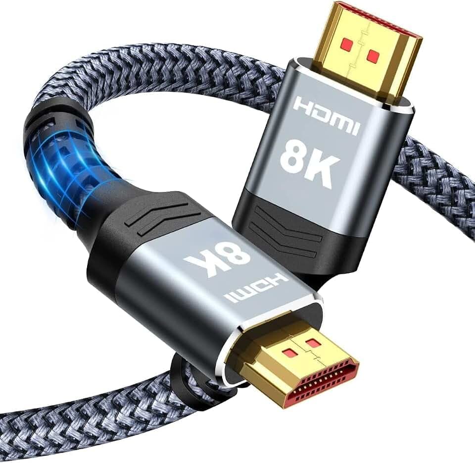 Highwings Extra Short 8K HDMI Cable 1.72ft Total Length, 1.3ft Cable Length