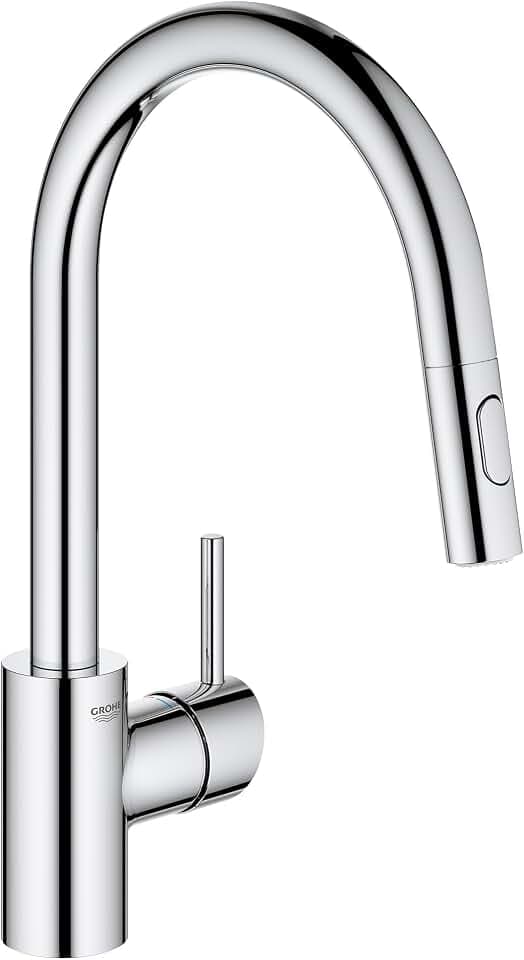 GROHE 3134910E Concetto Eco-Friendly Pull-Down Bar Kitchen Faucet with Sprayer Chrome