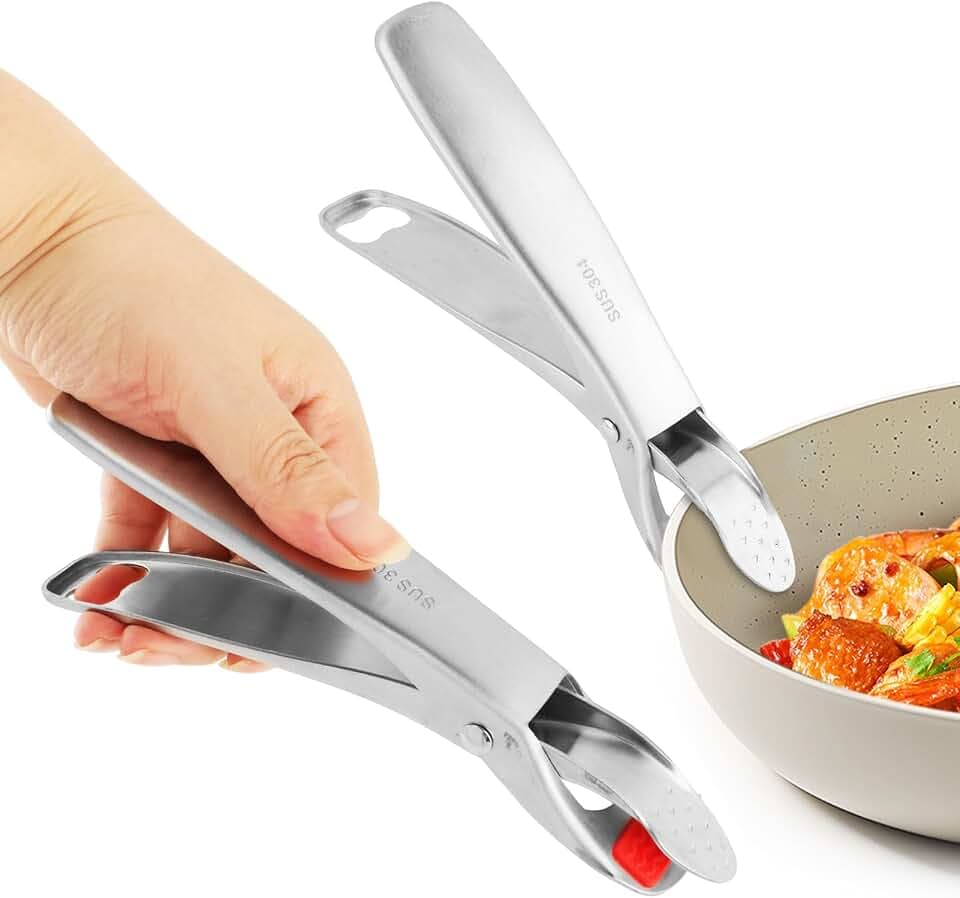 Plate Gripper, 2Pcs Anti-Scalding Dish Clips, Heat Resistant and Non-Slip Hot Bowl Retriever for Kitchen, Dish Plate Clamp Holder Tongs for Pans,Dishes, Strong Load Bearing&Durable