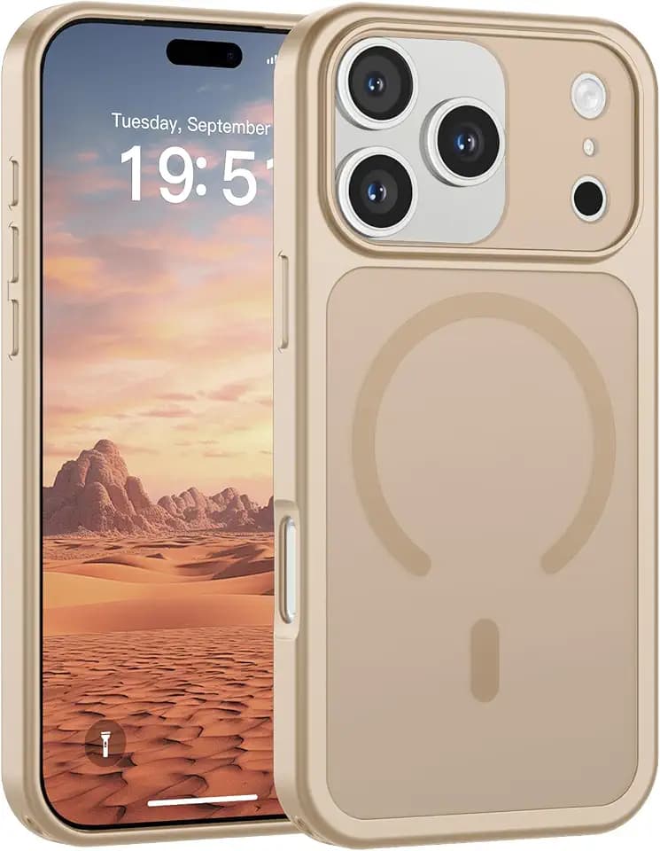 SUPFINE Magnetic for iPhone 18 Pro Case/iPhone 17 Pro Case Desert Gold
