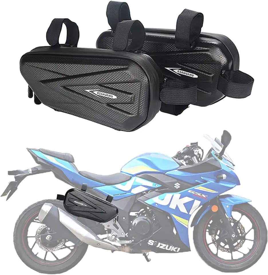 Motorrad-Hecktasche, Satteltasche, wasserdicht, Rahmentasche, Eva-Hartschale, seitliche Hängetasche, Sitzrohr-Zubehör, Aufbewahrungspaket, 2 Stück