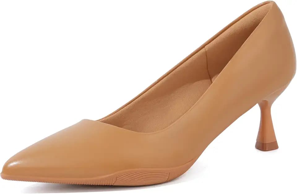 Women Comfortable Pumps Dress Shoes Mid Heel Work Heels