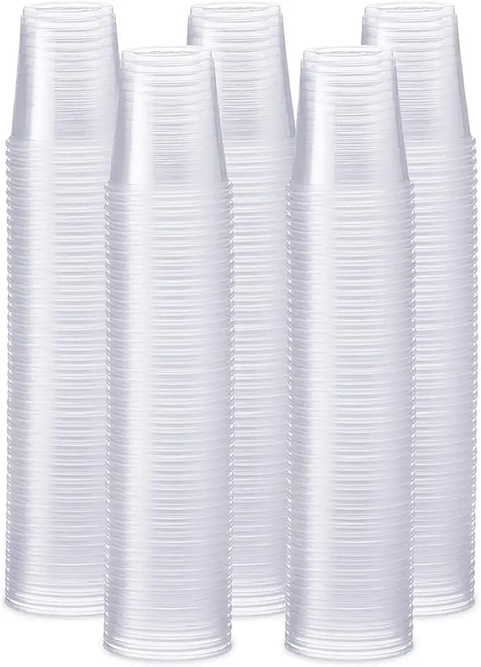 GUSTO Clear Plastic Cups [3 oz - 500 Count] – Small Disposable Drinking Cups for Water, Mouthwash, Bathroom, Tasting & More – Crystal Clear, BPA-Free, Durable Polypropylene (Formerly Comfy Package)