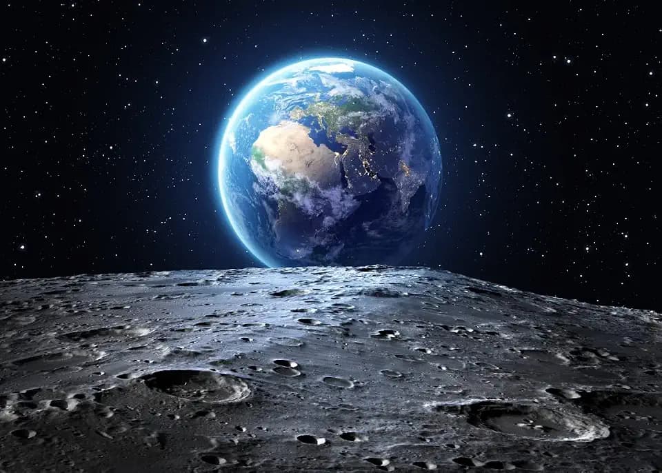 BELECO 10x8ft Fabric Outer Space Backdrop Universe Background Earth Moon Surface Furnished by NASA Planet Stars Photography Backdrop for Birthday Party Decoration Photoshoot Photo Background Props