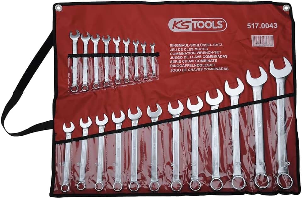 KS Tools 517.0043 Ringmaulschlüssel-Satz, abgewinkelt, 21-tlg 6-32mm