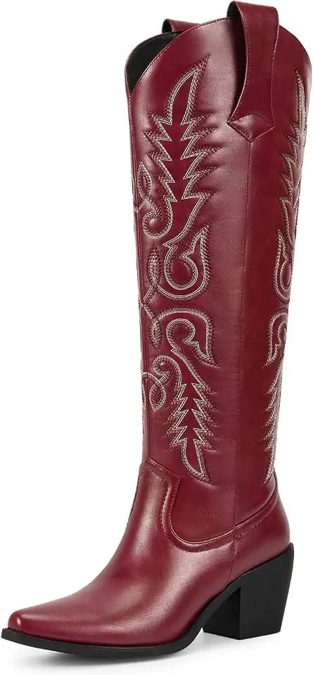 wetkiss Women's Pointed Toe Cowboy Boots