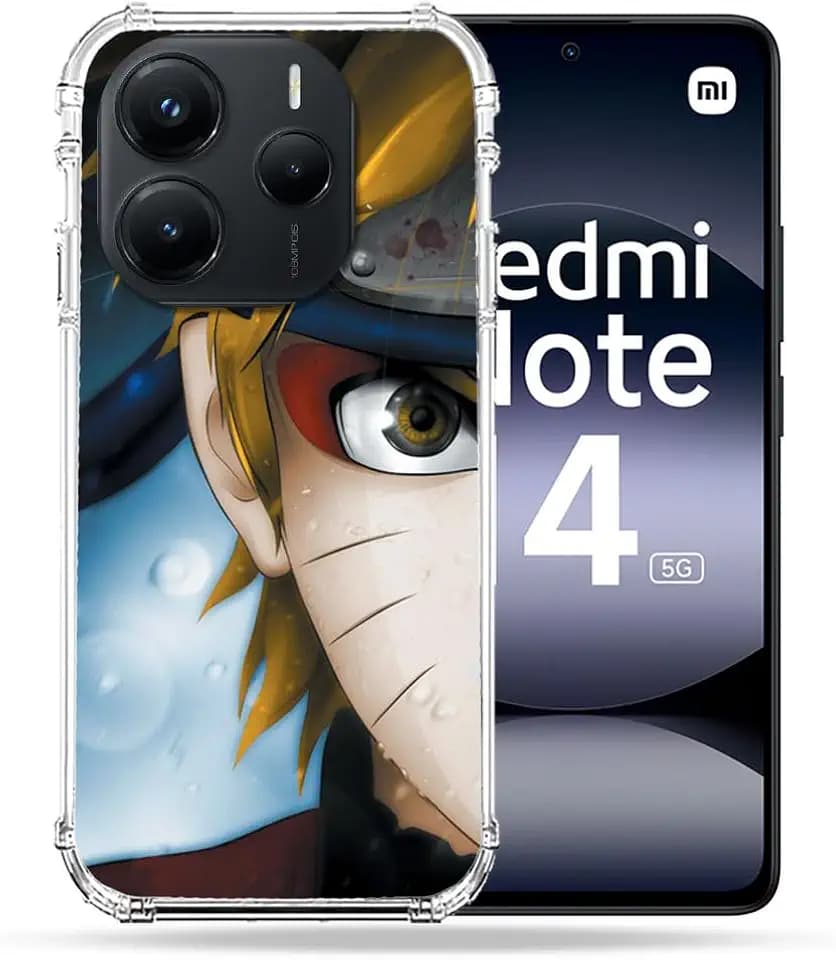 Verstärkte Schutzhülle für Xiaomi Redmi Note 14 5G Manga Naruto, Weiß