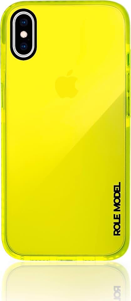 ROLE MODEL® Cybercase - Transparente Schutzhülle mit Kameraschutz und Displayschutz - Intensive Farbe und ungewöhnliches Design - kompatibel mit iPhone XS Max