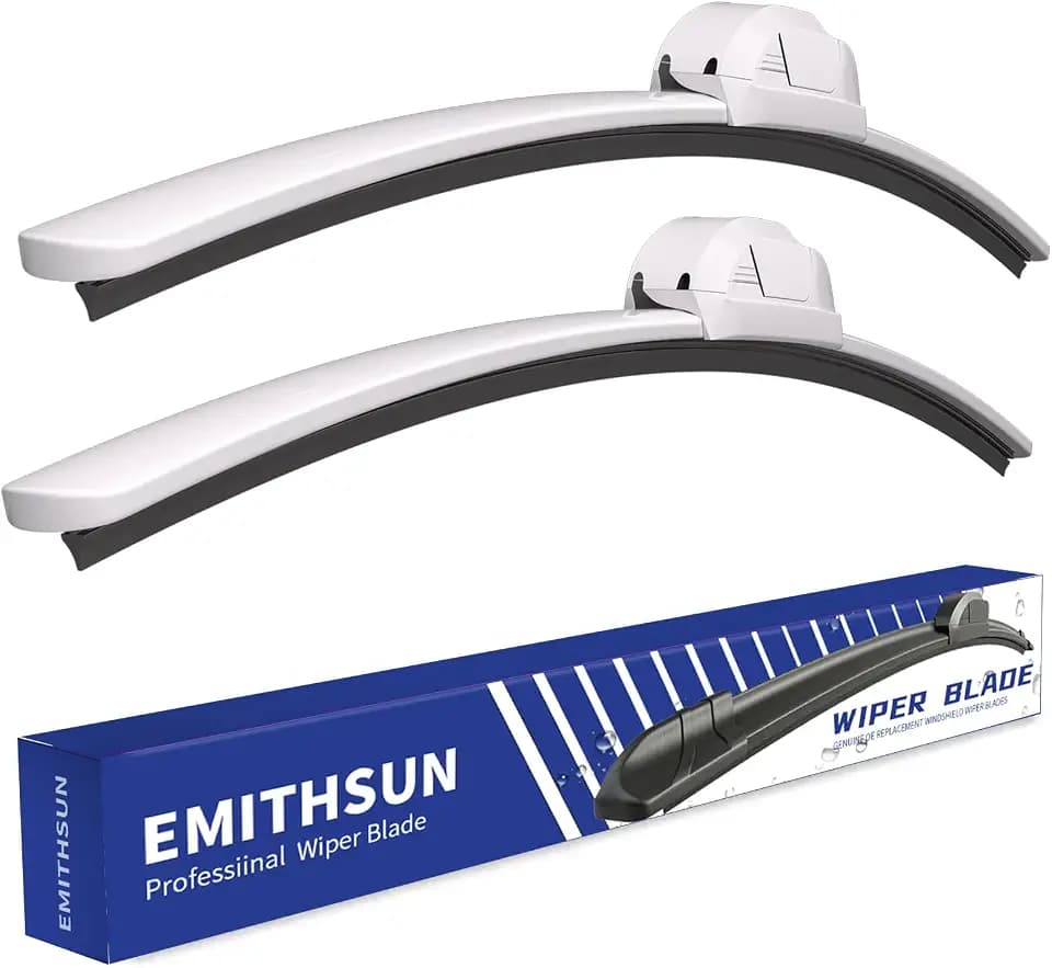 24"+19" White Windshield Wiper Blades(Set of 2)