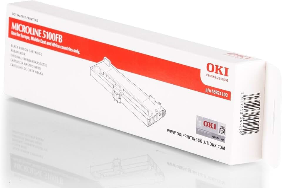 OKI 43821103 Nylonband schwarz, Inhalt 2.000.000 Zeichen für Microline 5100 FB/ML 5100 FB