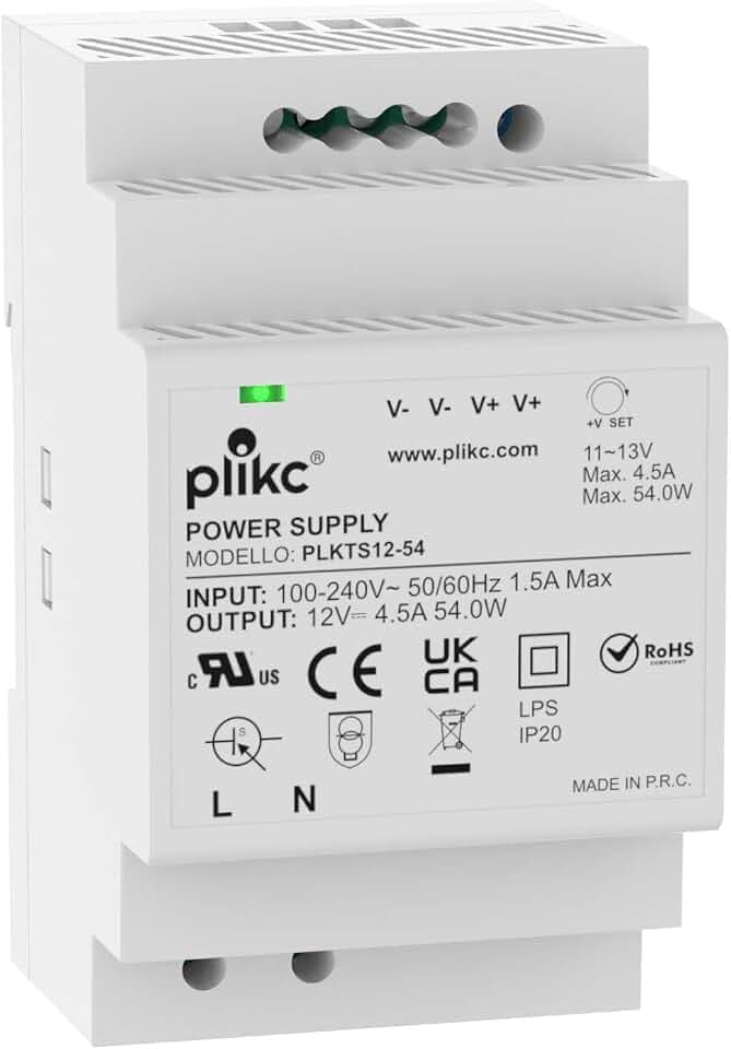 Plikc - Modulares Schaltnetzteil mit einstellbarer Spannung (12 V DC - 4,5 A - 54 W)