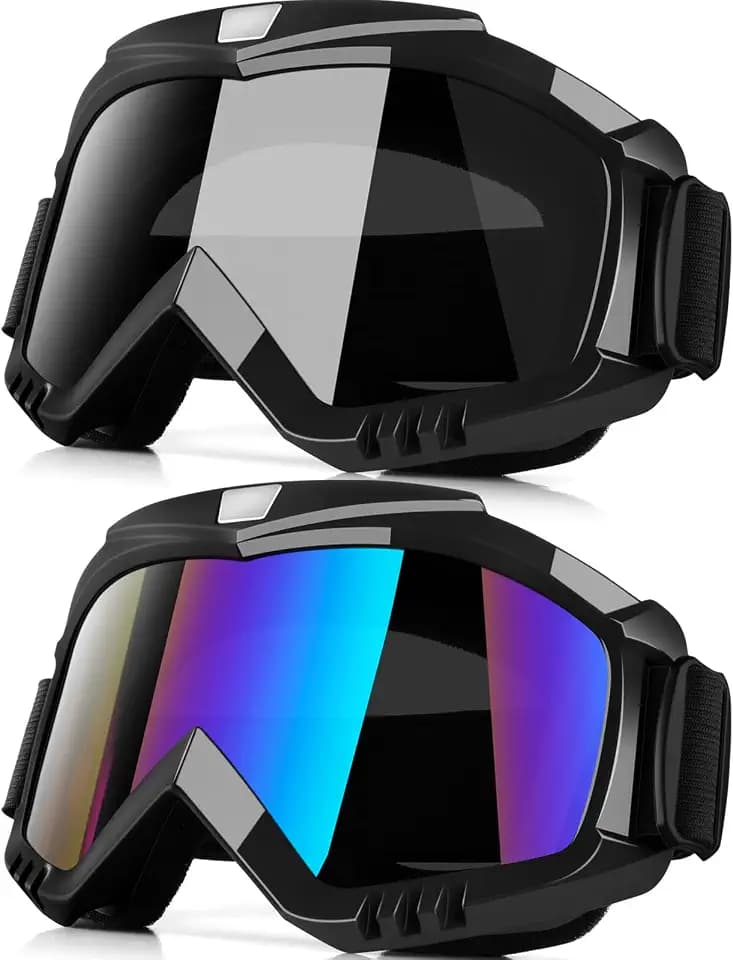 Motorcycle Goggles, Dirt Bike Goggles Offroad Riding ATV Motocross Protective UTV Helmet Glasses for Adults Youth