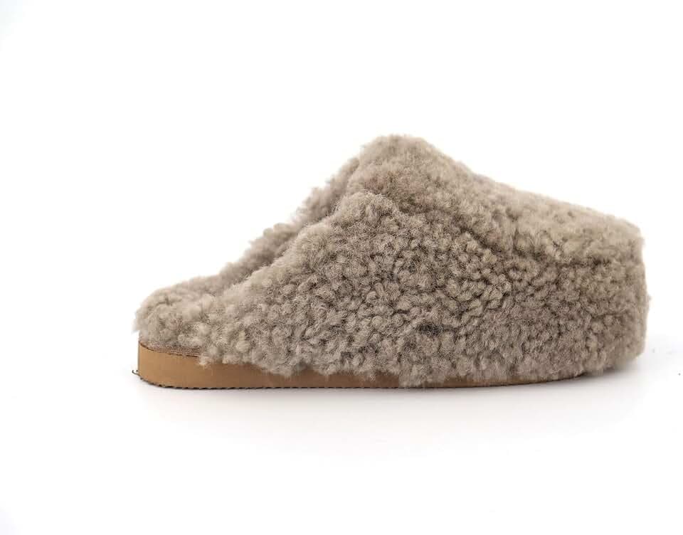 Shepherd Jenny Lammfell Pantoffel Damen, Stone