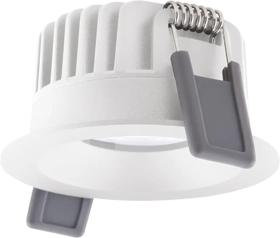 LEDVANCE LED-Spot Fix Aluminium Weiß 8W 680lm 36D - 930 Warmweiß | Ausschnitt 68mm - IP44 - Höchste Farbwiedergabe