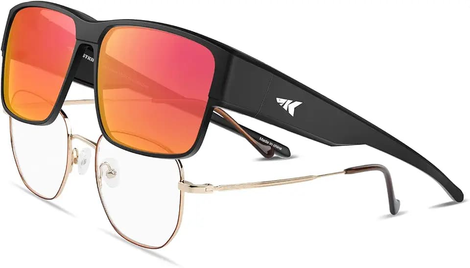 KastKing Molino Fit Over Polarized Sunglasses, TAC Lens, Grilamid Frame