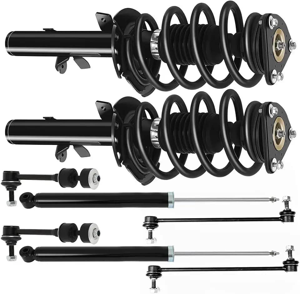 SCITOO Suspension Strut Shock for 2014-2018 for Ford Escape Front Complete Strut Assembly,Rear shock absorber,Stabilizer Bar Link,Tie Rod End -8pcs