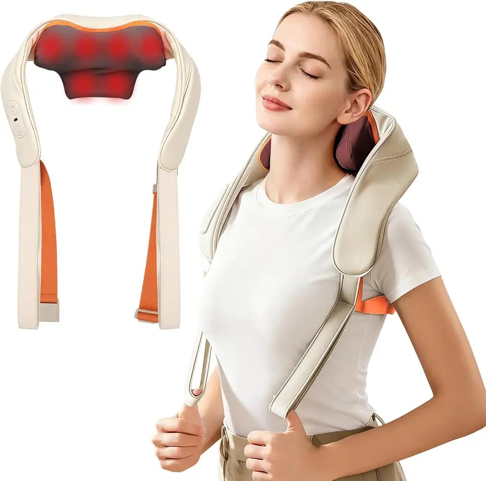 Nackenmassagegerät, Schultermssage, kalbelos Shiatsu Massagegerät 4D-Massage von tiefem Gewebe, für Schulter, Bein, Körper Muskel Schmerzlinderung
