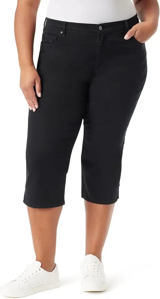 Gloria Vanderbilt Womens Amanda Capri with High Rise Straight Standard