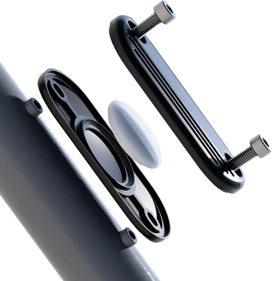 Steinweber AirBell® Fahrrad-Halterung für Apple AirTag, Doppelpack, für Flaschenhalter Aufnahme, Inkl. Edelstahl Schrauben & Inbus Werkzeug