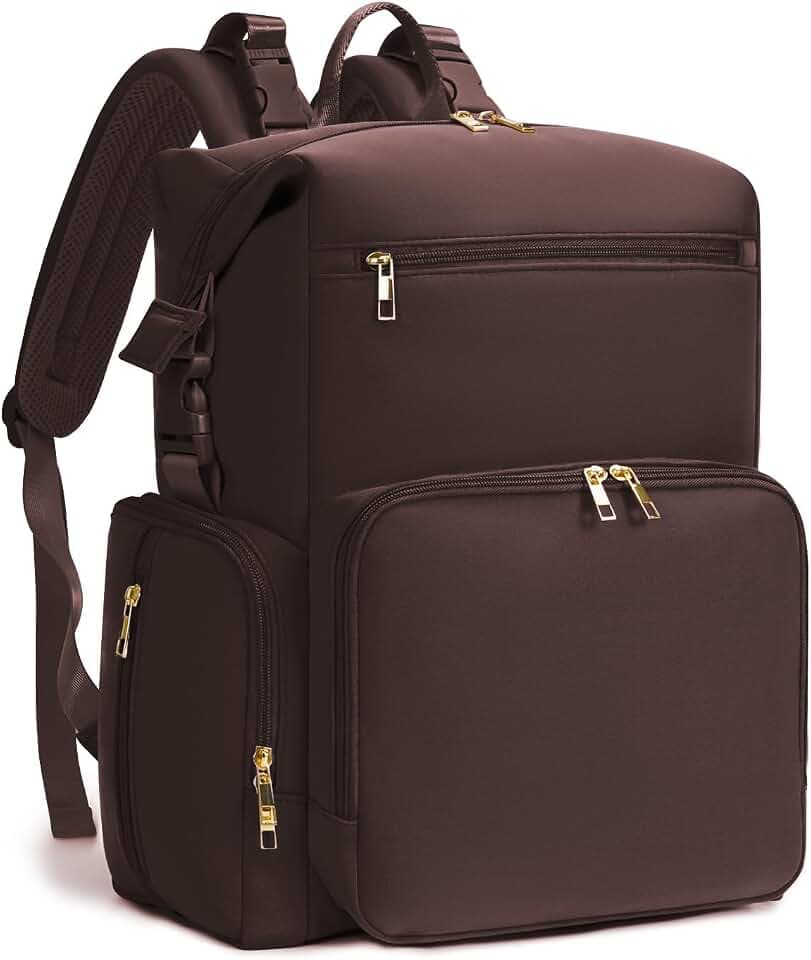 CEI-CEI Neopren Wickelrucksack Große Wickeltasche für Neugeborene, wasserdichter Reise-Rucksack für Mama und Papa mit isolierten Fächern und Wickelunterlage