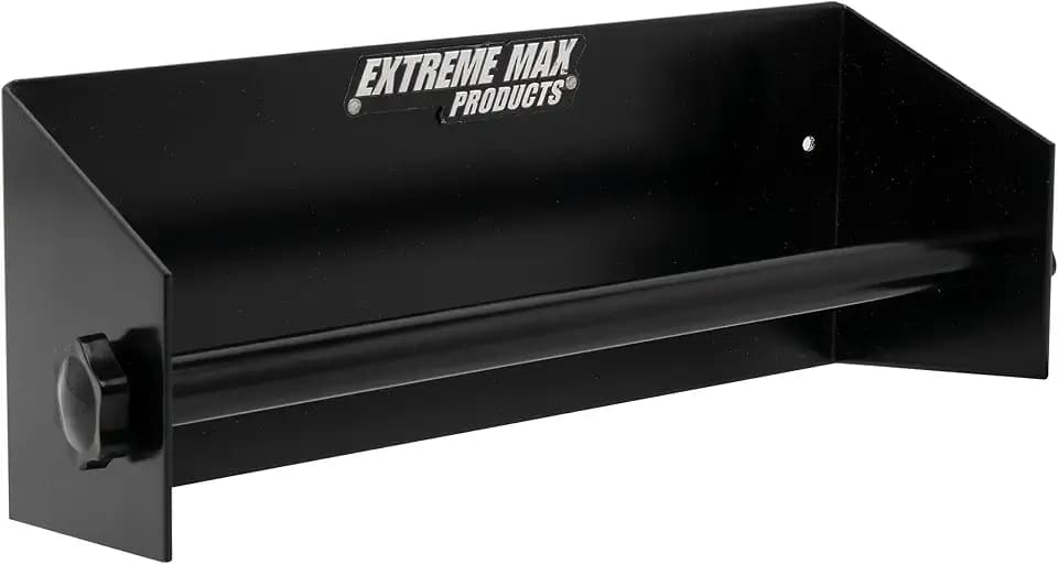Extreme Max 5001.6131 Aluminum Wall-Mount Paper Towel Holder for Enclosed Trailer, Shop, Garage, Storage - Black