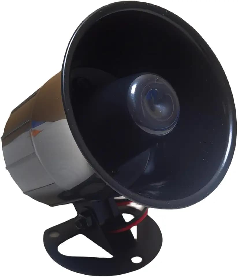 Wired Alarm Siren Horn 15W DC 6 to 12V Security Siren with Bracket for Home Security Alarm System