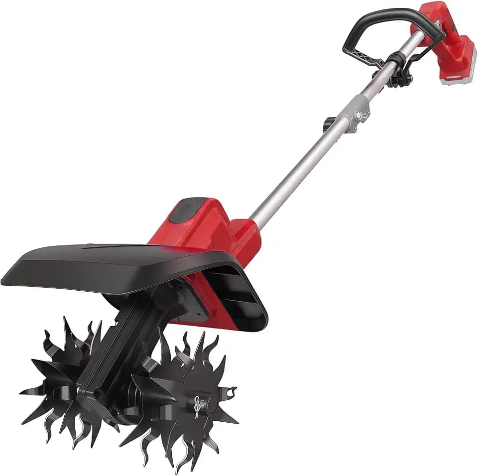 Cordless Tiller Cultivator for Milwaukee 18V Battery(Tool Only),Brushless Motor,Electric Garden Tiller w/360 RPM, 9In Tilling Width and 6.6In Depth Garden Rototiller for Lawn/Soil Cultivation