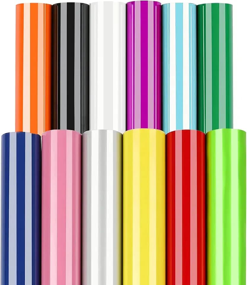 Puff Vinyl Heat Transfer 12"*10" -12 Sheets Assorted Colors