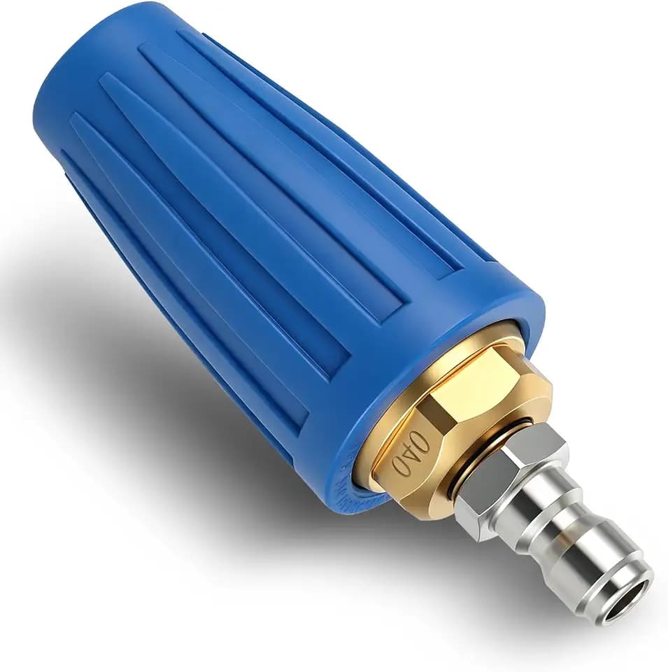 Pressure Washer Turbo Nozzle, 4000 PSI 360° Rotating Pressure Washer Nozzle Tips with 1/4" Quick Connect, 4.0 GPM, 4.0 Orifice for Cleaning Car, Garden, Concrete Brick