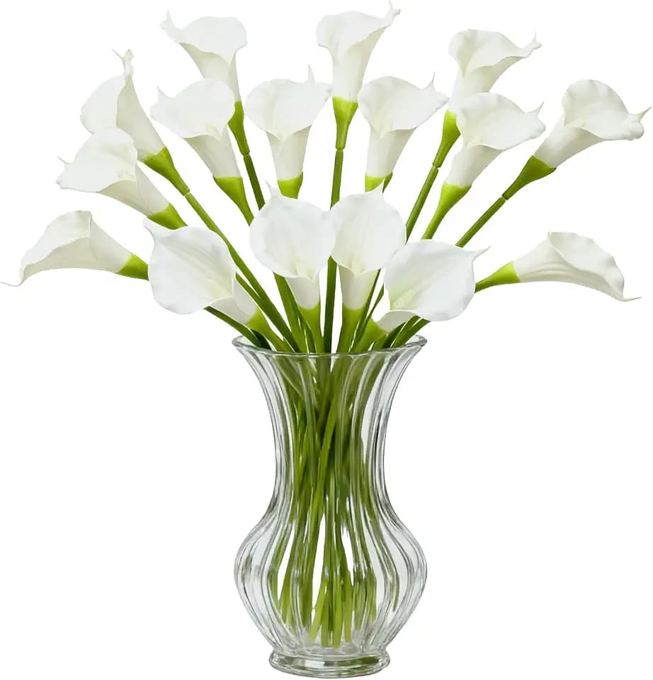 White Calla Lily Artificial Flowers 25" Faux Calla Lillies