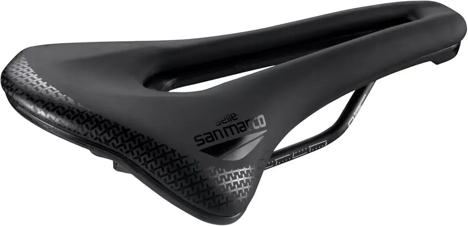 Selle San Marco SHORTFIT 2.0 Comfort Dynamic – Leichter Rennradsattel mit extra Polsterung, anatomischer Bohrung, Mangan-Schienen – Größe