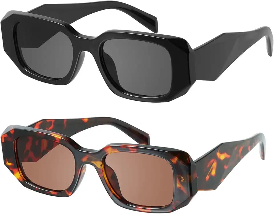 mosanana Trendy Rectangle Sunglasses for Women Men-Goulding