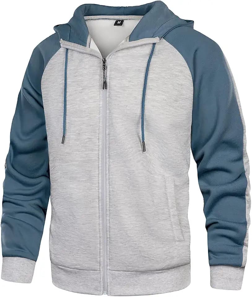 Herren-Kapuzenpullover mit Reißverschluss, Patchwork, langärmelig, Fleecejacke, Arbeits-Kapuzenpullover, Winter, warm, mit Taschen