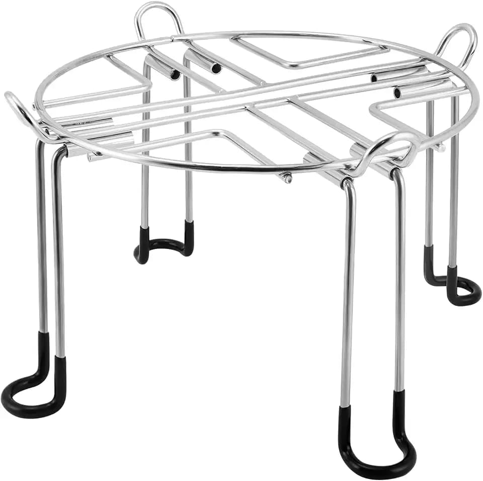 QWORK Stainless Steel Stand for Water Filter System, 7-Inch Height, 10-Inch Base Diameter